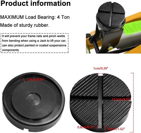 A ABIGAIL Universal Floor Jack Rubber Pad Jack Adapter Pinch Weld Side Frame Rail Protector Puck/Pad in Kuwait