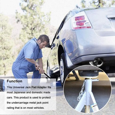 A ABIGAIL Universal Floor Jack Rubber Pad Jack Adapter Pinch Weld Side Frame Rail Protector Puck/Pad in Kuwait