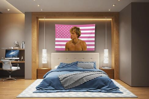 CZBR TIMIBUGER JJ Tapestry 3X5FT with 4 Brass Grommets Wall Art Flag America Flag Pink Flag for Bedroom Room Dcor JJ merch fan poster in Saudi Arabia
