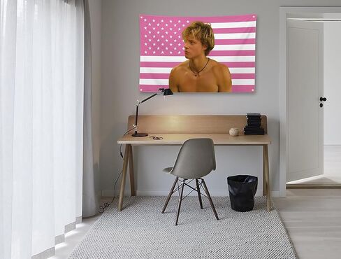 CZBR TIMIBUGER JJ Tapestry 3X5FT with 4 Brass Grommets Wall Art Flag America Flag Pink Flag for Bedroom Room Dcor JJ merch fan poster in Saudi Arabia