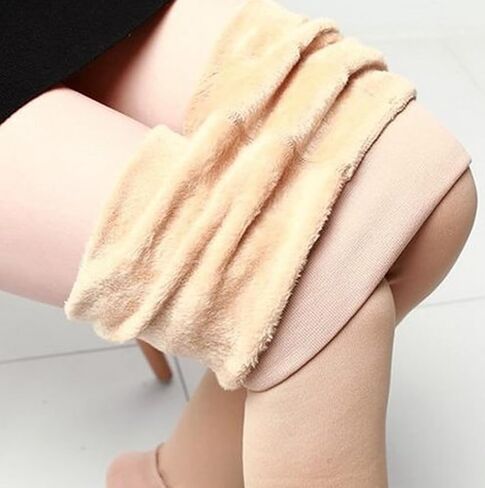 FANCAME Fleece Lined Ballet Tights for Girls, Toddler Thermal Footed Dance Tights Warm Thick Microfiber Cozy Stockings in Saudi Arabia