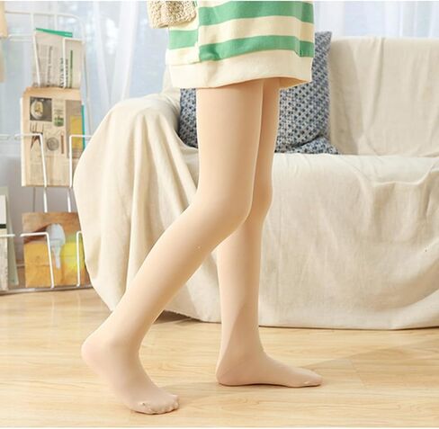 FANCAME Fleece Lined Ballet Tights for Girls, Toddler Thermal Footed Dance Tights Warm Thick Microfiber Cozy Stockings in Saudi Arabia