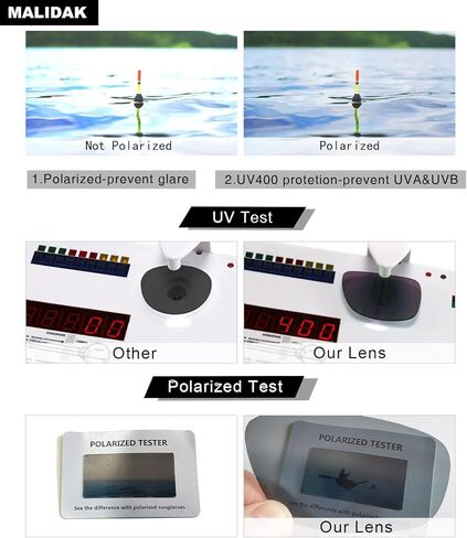 MALIDAK Floating Sunglasses, Polarized Sports Fan Sunglasses Equipped With 72-hour Sea Water Corrosion Resistance Lens in Kuwait