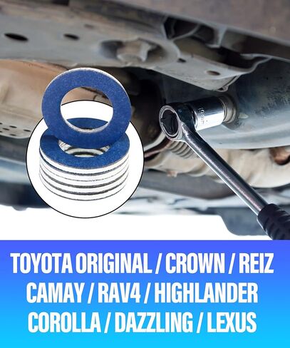 حشوات سدادة تصريف الزيت من ESEWALAS، حشية سدادة الزيت M12، غسالة سحق من الألومنيوم، حشية سدادة تصريف الزيت، حشية سدادة تصريف الزيت، استبدال ملحقات السيارات لـ 90430-12031 (12 قطعة) in Kuwait