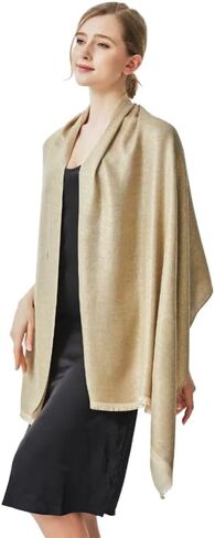 Sparkling Metallic Pashmina Shawl Wraps Scarf for Evening Party Bridal Wedding Formal Dresses in Saudi Arabia