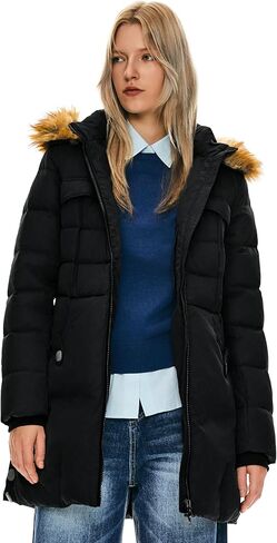 Orolay Women's Winter Down Jacket with Faux Fur Trim Hood in Saudi Arabia