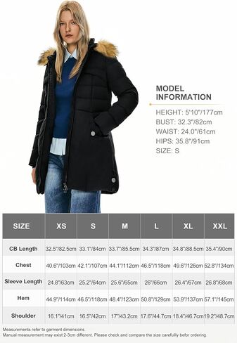 Orolay Women's Winter Down Jacket with Faux Fur Trim Hood in Saudi Arabia