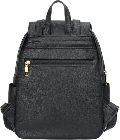 KKXIU Quilted Trendy Leather Backpack Purse for Women and Ladies Shoulder Travel Daypacks Bags (Black) in Kuwait