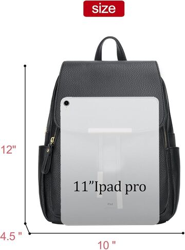 KKXIU Quilted Trendy Leather Backpack Purse for Women and Ladies Shoulder Travel Daypacks Bags (Black) in Kuwait