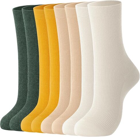 J-BOX Crew Socks for Women Knit Ribbed Cotton Socks Running Athletic Socks 10 pairs in Saudi Arabia