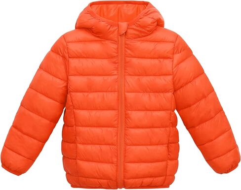 Happy Cherry Kids Lightweight Puffer Jacket Packable Bubble Coat Down Cotton Coats Zip Up Hooded Outwear in Kuwait