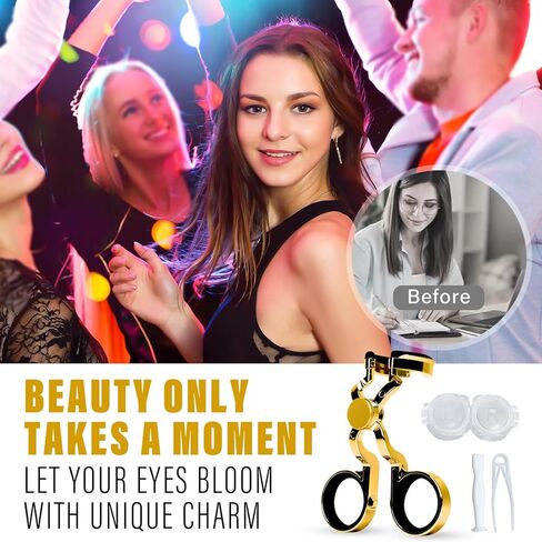 أداة وضع العدسات اللاصقة، عدسات لاصقة ملونة تساعد على ارتداء العدسات اللاصقة لتسهيل وضع/إزالة العدسات اللاصقة، أداة مساعدة على ارتداء الجفن أثناء السفر، ذهبي فاخر in Kuwait