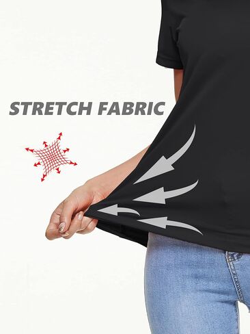 TACVASEN Women's Short Sleeve Shirts Sun Protection T-Shrit UPF 50+ Quick Dry Outdoor Yoga Running Gym Workout Tops in Saudi Arabia