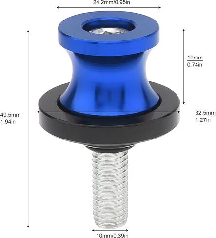 Windance 2pcs Swingarm Bolt، M8 X1.5 CNC دراجة نارية سوينغ الذراع بكرات المتزلجون حامل المسمار المناسب لأبريليا / ياماها FZ01 FZ03 FZ09 FZ10 MT01 MT03 MT07 MT09 MT125 FZ1 FZ6 FZ8 FZS1000 (أحمر، 8 مم) in Saudi Arabia