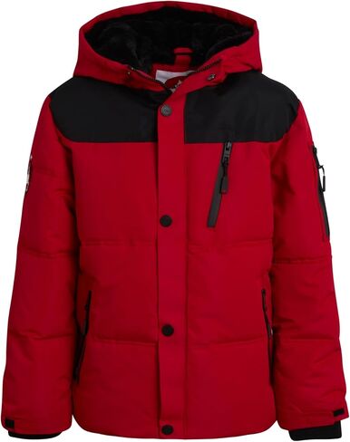 سترة منتفخة للأولاد من CANADA WEATHER GEAR - نايلون شتوي معزول مع بطانة من الفرو الصناعي - سترات تزلج خارجية للأولاد (8-20) in Kuwait