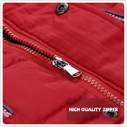 Boys Winter Puffer Coat Girls Fur Collar Hoodie Jacket Kid Zip Up Warm Outerwear in Kuwait