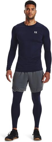 Under Armour - تي شيرت رجالي ColdGear Armor Fitted Crew بأكمام طويلة، اللون أسود (001)، المقاس: XX-Large x Tall in Kuwait