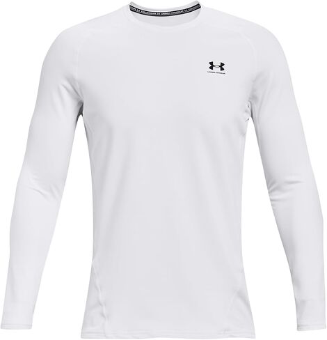 Under Armour - تي شيرت رجالي ColdGear Armor Fitted Crew بأكمام طويلة، اللون أسود (001)، المقاس: XX-Large x Tall in Kuwait