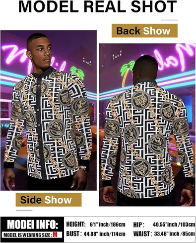 Men's African Traditional Pattern Print Shirt Casual Long Sleeve Button Down Shirts Luxury Printed Dashiki for Men in Kuwait