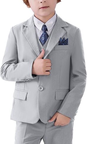 Boys Formal Suit Blazer Two-Button Jacket Coat for Kids School in Saudi Arabia