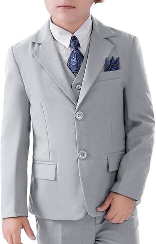 Boys Formal Suit Blazer Two-Button Jacket Coat for Kids School in Saudi Arabia