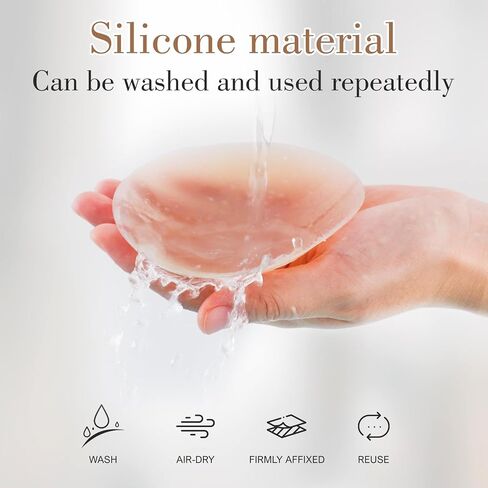 Silicone Nipple Covers - 2 Pairs Reusable & Hypoallergenic - Ultra-Thin, Adhesive Breast Pasties for Women in Saudi Arabia
