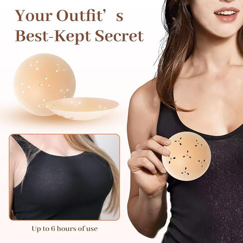 Hotoo Nipple Covers for Women,Reusable Adhesive Invisible Pasties Silicone Body Nipple Cover Sticky Bras in Saudi Arabia