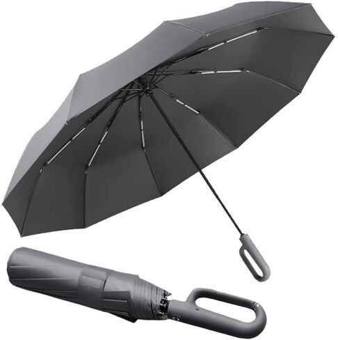 erised's bifrost Extra Large Windproof Travel Folding Compact Golf 54‘’ Umbrella Automatic Open/Close,Lightweight Portable Parasol Outdoor,Sun/Rain,99 UV Protection,Perfect Carabiner Handle Design in Kuwait
