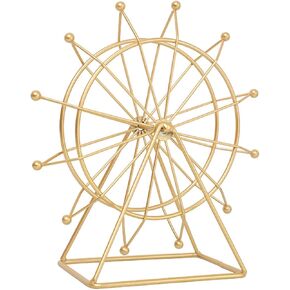 Ferris Wheel Bookshelf Decor Ferris Wheel Model, Gold Accent Decor Small Figurines for Home Décor, Shelf Decor Accents Ornament, Tabletop Art Sculpture Model Cabinet Desk Decorative