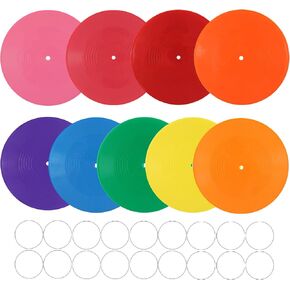 fachpint 6pcs السجلات الوردية للجدار الجمالية 12 بوصة الفينيل سجلات ديكور، سجلات الفينيل فارغة للكتابة على الجدران، الدعائم السجلات وهمية، سجل ديكور الحائط لحفل زفاف توقيع ديكور غرفة الهبي in Kuwait