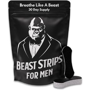 Beast Strips™ (30 عبوة - قوية للغاية) لا مزيد من الصداع أثناء النوم - تساعد في علاج الشخير واحتقان الأنف وممارسة التمارين الرياضية - مصممة خصيصًا للرجال