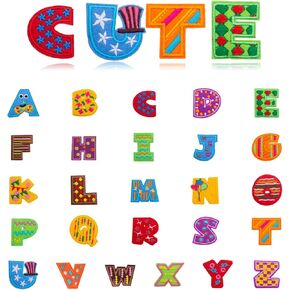 26 قطعة من الحديد على الرقع، رقعة كرتونية لطيفة مطرزة على الملابس، زينة ملونة مخصصة للأطفال، القبعات، الجينز، السترات، الحقائب، حقائب الظهر، الفستان in Kuwait