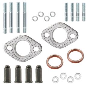 Mokuo GY6 Intake and Exhaust Stud Nuts Come with Exhaust Gasket,Pack of 2