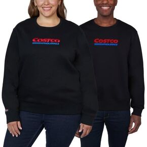 سويت شيرت KIRKLAND Signature Costco بالجملة للجنسين بشعار برقبة دائرية (أسود، مقاس صغير للرجال (S) / مقاس متوسط ​​للنساء (M)) in Kuwait