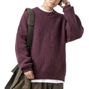 Men's Vintage Grandpa Aesthetic Sweaters Crewneck Knitted Sweatshirt Pullovers Y2K Grunge Clothing Korean Streetwear
