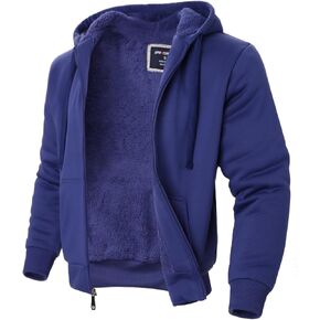 Mens Hoodies Zip Up Thick Sherpa Lined Heavyweight Workout Winter Warm Sweatshirt Jackets
