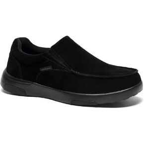 OrthoComfoot Men's Orthopedic Slip On Loafers Walking Shoes with Arch Support: Suede Leather Dress Slip-Ons Loafers for Plantar Fasciitis, Comfortable Non-Slip Shoes for Foot and Heel Pain Relief