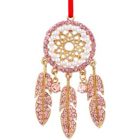 Metal Dreamcatcher Christmas Ornament - Cute Dream Catcher Christmas Ornaments for Kids Girls Women Friends White Dream Catcher Ornament for Christmas Tree Christmas Keepsake Gifts