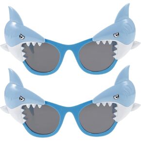 SAFIGLE Shark Sunglasses Funny Summer Shark Eyeglasses 2pcs Novelty Costume Sunglasses Beach Outdoor Sunglasses for Pool Theme Party Hawaiian Photo Props