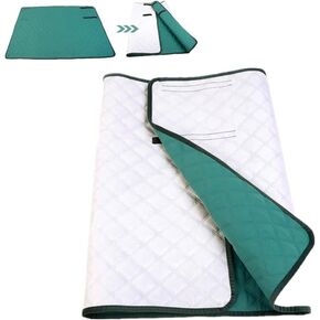WEEOATAR Unisex Wearable Incontinence Bed Pads, Washable Adult Diaper Skirt for Highly Absorbency,Reusable Mattress Cover Magic Sticker Urine Pad for Adults,Elderly, Children(Green)