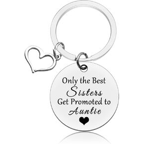 Aunt To Be Gifts for Sister New Auntie Gifts Keychain Mothers Day Gift for New Auntie Pregnancy Announcement Gifts for Sister New Aunt Jewelry Gifts Keyring Gift for New Aunt First Time Auntie Gifts