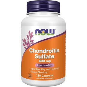 NOW Foods Supplements, Chondroitin Sulfate 600 mg (a Glycosaminoglycan), Joint Health*, 120 Capsules