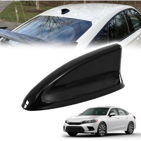 for 11th Gen Civic Antenna Topper,Car Roof Shark Fin Antenna Cover Trim for Honda Civic 11th Generation 2022 2023 2024,Exterior Decor Topper Antenna Aerial Cap Trim,Carbon Fiber Look