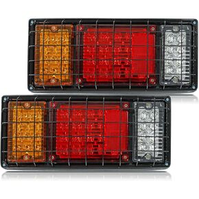 BLACKHORSE-RACING 2Pcs LED Trailer Tail Lights Kit 40 LED Waterproof Turn Signal Brake Reverse Running Lights LED Tail Light for Truck Boat Trailer UTV UTE RV Camper Pickup (2 Pack)