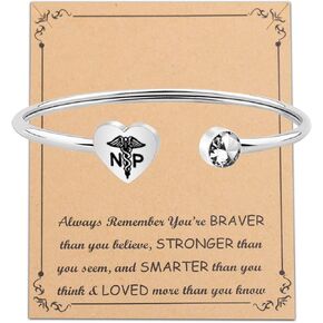 BNQL Nurse Practitioner Gift NP Bracelet Cuff Nurse Practitioner Graduation Gift NP Gift Nurse Cuff Nurse Appreciation Gifts (cuff)