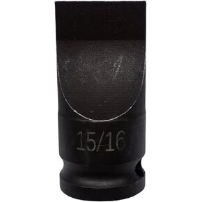 1/2-inch Drive Slotted Screwdriver Bit Socket/Drag Link Socket, 15/16" Width x 0.154" Thickness Tip, Heat-Treated Cr-Mo Alloy Steel