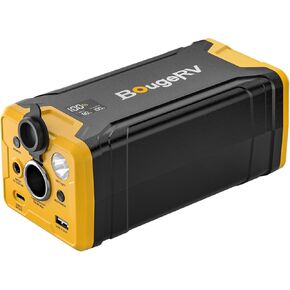 BougeRV 220Wh Portable Power Station, Solar Generator with AC outlet, Backup Battery for Most Car Refrigerator, Power Supply for Camping, Travel, Home Backup
