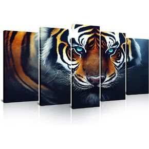 SATINO 5 Pieces Modern Large Canvas Wall Art Oil Painting of Abstract Colourful Elephant Pictures Paintings on Canvas for Living Room Bathroom Bedroom Home Office Decor