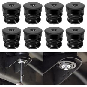 8PCS Silicone Body Mount Kit Compatible with 2008-2016 Ford Super Duty Crew Cab F-250 F-350 2WD 4WD Improve Bumpy Driving Performance, Durable Components Outperforms OEM and PU Mounts (Black)