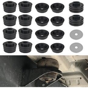 Body and Cab Mount Bushing Kit Compatible with F250 F350 2WD/4WD 1999-2017 Polyurethane Body Cab Mounts Bushings Washers Replace: KF04050BK.